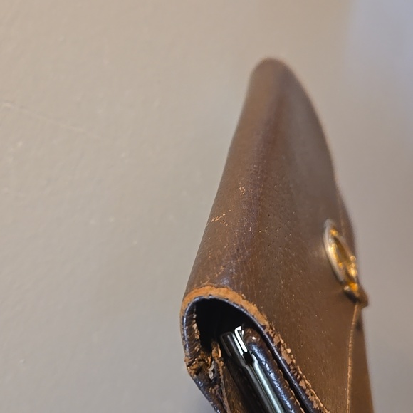 Gucci Vintage Kisslock Wallet Brown Leather - Picture 7 of 13